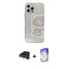 MARSİLYAN™- iPhone 13 Pro Max Kılıf Eksen Asil Prime - Siyah Bilvis 5in1 3D Magic Cam Ekran Koruyucu + Raze Metal Kamera Lens - GD