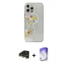 MARSİLYAN™- iPhone 13 Pro Max Kılıf Eksen Asil Prime - Siyah Bilvis 5in1 3D Magic Cam Ekran Koruyucu + Raze Metal Kamera Lens - GD