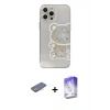MARSİLYAN™- iPhone 13 Pro Max Kılıf Eksen Asil Prime - Siyah Bilvis 5in1 3D Magic Cam Ekran Koruyucu + Renkli Kamera Lens Koruma Cam - PE