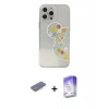 MARSİLYAN™- iPhone 13 Pro Max Kılıf Eksen Asil Prime - Siyah Bilvis 5in1 3D Magic Cam Ekran Koruyucu + Renkli Kamera Lens Koruma Cam - PE