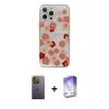 MARSİLYAN™- iPhone 13 Pro Max Kılıf Eksen Asil Prime - Siyah Bilvis 5in1 3D Magic Cam Ekran Koruyucu + Neon Fosforlu Kamera Lens - YL