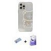 MARSİLYAN™- iPhone 13 Pro Max Kılıf Eksen Asil Prime - Siyah Bilvis 5in1 5D Magic Hayalet Cam Ekran Koruyucu + Mavi Shine Kamera Lens Koruma Cam