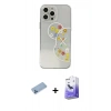 MARSİLYAN™- iPhone 13 Pro Max Kılıf Eksen Asil Prime - Siyah Bilvis 5in1 5D Magic Hayalet Cam Ekran Koruyucu + Mavi Shine Kamera Lens Koruma Cam