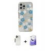 MARSİLYAN™- iPhone 13 Pro Max Kılıf Eksen Asil Prime - Siyah Bilvis 5in1 5D Magic Hayalet Cam Ekran Koruyucu + Shine Kamera Lens - GD