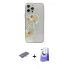 MARSİLYAN™- iPhone 13 Pro Max Kılıf Eksen Asil Prime - Siyah Bilvis 5in1 5D Magic Hayalet Cam Ekran Koruyucu + Renkli Kamera Lens Koruma Cam - TU