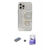 MARSİLYAN™- iPhone 13 Pro Max Kılıf Eksen Asil Prime - Siyah Bilvis 5in1 5D Magic Hayalet Cam Ekran Koruyucu + Renkli Kamera Lens Koruma Cam - YL