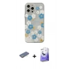 MARSİLYAN™- iPhone 13 Pro Max Kılıf Eksen Asil Prime - Siyah Bilvis 5in1 5D Magic Hayalet Cam Ekran Koruyucu + Renkli Kamera Lens Koruma Cam - YL