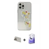 MARSİLYAN™- iPhone 13 Pro Max Kılıf Eksen Asil Prime - Siyah Bilvis 5in1 5D Magic Hayalet Cam Ekran Koruyucu + Rainbow Kamera Lens Koruma Cam - REGD