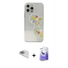 MARSİLYAN™- iPhone 13 Pro Max Kılıf Eksen Asil Prime - Siyah Bilvis 5in1 5D Magic Hayalet Cam Ekran Koruyucu + Pers Alüminyum Kamera Lens - SABE