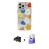 MARSİLYAN™- iPhone 13 Pro Max Kılıf Eksen Asil Prime - Siyah Bilvis 5in1 5D Magic Hayalet Cam Ekran Koruyucu + Raze Metal Kamera Lens - GD