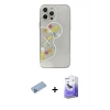 MARSİLYAN™- iPhone 13 Pro Max Kılıf Eksen Asil Prime - Siyah Bilvis 5in1 5D Magic Hayalet Cam Ekran Koruyucu + Mavi Shine Kamera Lens Koruma Cam