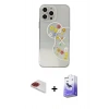 MARSİLYAN™- iPhone 13 Pro Max Kılıf Eksen Asil Prime - Siyah Bilvis 5in1 5D Magic Hayalet Cam Ekran Koruyucu + Pers Alüminyum Kamera Lens - KI