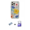 MARSİLYAN™- iPhone 13 Pro Max Kılıf Eksen Asil Prime - Siyah Bilvis 5in1 5D Magic Hayalet Cam Ekran Koruyucu + Mavi Shine Kamera Lens Koruma Cam