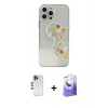 MARSİLYAN™- iPhone 13 Pro Max Kılıf Eksen Asil Prime - Siyah Bilvis 5in1 5D Magic Hayalet Cam Ekran Koruyucu + Shine Kamera Lens - GD