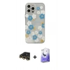 MARSİLYAN™- iPhone 13 Pro Max Kılıf Eksen Asil Prime - Siyah Bilvis 5in1 5D Magic Hayalet Cam Ekran Koruyucu + Raze Metal Kamera Lens - GD