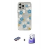 MARSİLYAN™- iPhone 13 Pro Max Kılıf Eksen Asil Prime - Siyah Bilvis 5in1 5D Magic Hayalet Cam Ekran Koruyucu + Renkli Kamera Lens Koruma Cam - TU