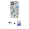 MARSİLYAN™- iPhone 13 Pro Max Kılıf Eksen Asil Prime - Siyah Bilvis 5in1 5D Magic Hayalet Cam Ekran Koruyucu + Gökkuşağı Pers Alüminyum Kamera Lens