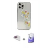 MARSİLYAN™- iPhone 13 Pro Max Kılıf Eksen Asil Prime - Siyah Bilvis 5in1 5D Magic Hayalet Cam Ekran Koruyucu + Gökkuşağı Pers Alüminyum Kamera Lens