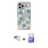 MARSİLYAN™- iPhone 13 Pro Max Kılıf Eksen Asil Prime - Siyah Bilvis 5in1 5D Magic Hayalet Cam Ekran Koruyucu + Pers Alüminyum Kamera Lens - SABE