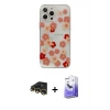 MARSİLYAN™- iPhone 13 Pro Max Kılıf Eksen Asil Prime - Siyah Bilvis 5in1 5D Magic Hayalet Cam Ekran Koruyucu + Raze Metal Kamera Lens - GD
