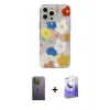 MARSİLYAN™- iPhone 13 Pro Max Kılıf Eksen Asil Prime - Siyah Bilvis 5in1 5D Magic Hayalet Cam Ekran Koruyucu + Yeşil Neon Fosforlu Kamera Lens