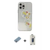 MARSİLYAN™- iPhone 13 Pro Max Kılıf Eksen Asil Prime - Siyah Bilvis Hayalet Cam Ekran Koruyucu + Shine Kamera Lens Koruma Cam - GI