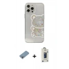 MARSİLYAN™- iPhone 13 Pro Max Kılıf Eksen Asil Prime - Siyah Bilvis Hayalet Cam Ekran Koruyucu + Shine Kamera Lens Koruma Cam - GI