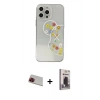 MARSİLYAN™- iPhone 13 Pro Max Kılıf Eksen Asil Prime - Siyah Bilvis Hayalet Cam Ekran Koruyucu + Rainbow Kamera Lens Koruma Cam - KI