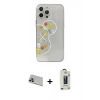 MARSİLYAN™- iPhone 13 Pro Max Kılıf Eksen Asil Prime - Siyah Bilvis Hayalet Cam Ekran Koruyucu + Rainbow Kamera Lens Koruma Cam - MR