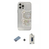 MARSİLYAN™- iPhone 13 Pro Max Kılıf Eksen Asil Prime - Siyah Bilvis Hayalet Cam Ekran Koruyucu + Shine Kamera Lens Koruma Cam - PE