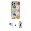 MARSİLYAN™- iPhone 13 Pro Max Kılıf Eksen Asil Prime - Siyah Bilvis Hayalet Cam Ekran Koruyucu + Pers Alüminyum Kamera Lens - LT