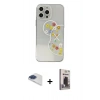 MARSİLYAN™- iPhone 13 Pro Max Kılıf Eksen Asil Prime - Siyah Bilvis Hayalet Cam Ekran Koruyucu + Pers Alüminyum Kamera Lens - LT