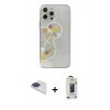 MARSİLYAN™- iPhone 13 Pro Max Kılıf Eksen Asil Prime - Siyah Bilvis Hayalet Cam Ekran Koruyucu + Pers Alüminyum Kamera Lens - LT