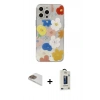 MARSİLYAN™- iPhone 13 Pro Max Kılıf Eksen Asil Prime - Siyah Bilvis Hayalet Cam Ekran Koruyucu + Pers Alüminyum Kamera Lens - GD