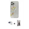 MARSİLYAN™- iPhone 13 Pro Max Kılıf Eksen Asil Prime - Siyah Bilvis Hayalet Cam Ekran Koruyucu + Pers Alüminyum Kamera Lens - LT
