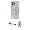 MARSİLYAN™- iPhone 13 Pro Max Kılıf Eksen Asil Prime - Siyah Bilvis Hayalet Cam Ekran Koruyucu + Pers Alüminyum Kamera Lens - LT