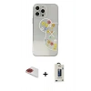 MARSİLYAN™- iPhone 13 Pro Max Kılıf Eksen Asil Prime - Siyah Bilvis Hayalet Cam Ekran Koruyucu + Pers Alüminyum Kamera Lens - KI