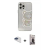 MARSİLYAN™- iPhone 13 Pro Max Kılıf Eksen Asil Prime - Siyah Bilvis Hayalet Cam Ekran Koruyucu + Pers Alüminyum Kamera Lens - LT