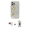 MARSİLYAN™- iPhone 13 Pro Max Kılıf Eksen Asil Prime - Siyah Bilvis Hayalet Cam Ekran Koruyucu + Pers Alüminyum Kamera Lens - KI