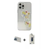 MARSİLYAN™- iPhone 13 Pro Max Kılıf Eksen Asil Prime - Siyah Bilvis Hayalet Cam Ekran Koruyucu + Rainbow Kamera Lens Koruma Cam - MI