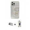 MARSİLYAN™- iPhone 13 Pro Max Kılıf Eksen Asil Prime - Siyah Bilvis Hayalet Cam Ekran Koruyucu + Rainbow Kamera Lens Koruma Cam - MI