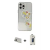 MARSİLYAN™- iPhone 13 Pro Max Kılıf Eksen Asil Prime - Siyah Bilvis Hayalet Cam Ekran Koruyucu + Rainbow Kamera Lens Koruma Cam - BZ