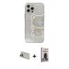 MARSİLYAN™- iPhone 13 Pro Max Kılıf Eksen Asil Prime - Siyah Bilvis Hayalet Cam Ekran Koruyucu + Rainbow Kamera Lens Koruma Cam - REGD