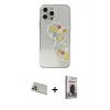 MARSİLYAN™- iPhone 13 Pro Max Kılıf Eksen Asil Prime - Siyah Bilvis Hayalet Cam Ekran Koruyucu + Rainbow Kamera Lens Koruma Cam - REGD