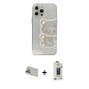MARSİLYAN™- iPhone 13 Pro Max Kılıf Eksen Asil Prime - Siyah Bilvis Hayalet Cam Ekran Koruyucu + Rainbow Kamera Lens Koruma Cam - BZ