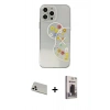 MARSİLYAN™- iPhone 13 Pro Max Kılıf Eksen Asil Prime - Siyah Bilvis Hayalet Cam Ekran Koruyucu + Rainbow Kamera Lens Koruma Cam - BZ