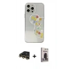 MARSİLYAN™- iPhone 13 Pro Max Kılıf Eksen Asil Prime - Siyah Bilvis Hayalet Cam Ekran Koruyucu + Raze Metal Kamera Lens - GD