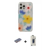 MARSİLYAN™- iPhone 13 Pro Max Kılıf Eksen Asil Prime - Siyah Bilvis Hayalet Cam Ekran Koruyucu + Renkli Kamera Lens Koruma Cam - TU