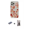 MARSİLYAN™- iPhone 13 Pro Max Kılıf Eksen Asil Prime - Siyah Bilvis Hayalet Cam Ekran Koruyucu + Renkli Kamera Lens Koruma Cam - PE