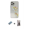 MARSİLYAN™- iPhone 13 Pro Max Kılıf Eksen Asil Prime - Siyah Bilvis Hayalet Cam Ekran Koruyucu + Shine Kamera Lens Koruma Cam - GI